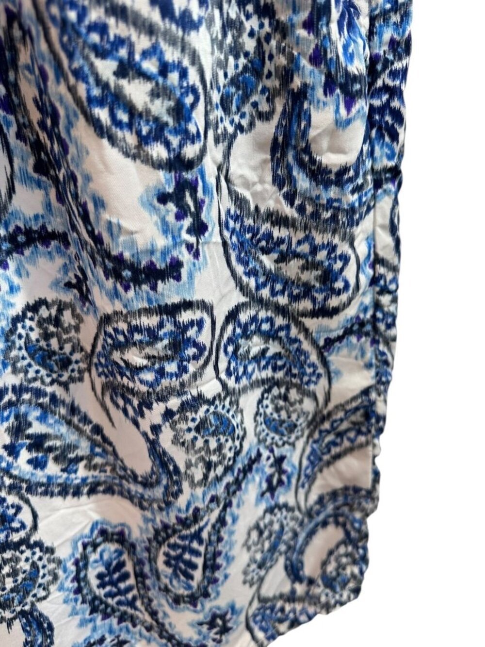 Lauren Ralph Lauren Blue Paisley Tee Dress Size 1X Cotton Blend Casual - Picture 3 of 6